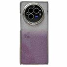 For vivo X Fold3 Electroplating Frame + Glitter Paper Full Coverage Phone Case(Purple) - 1