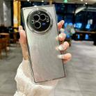 For vivo X Fold3 Electroplating Frame + Glitter Paper Full Coverage Phone Case(Feather) - 2