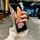 For vivo X Fold3 Electroplating Frame + Glitter Paper Full Coverage Phone Case(Feather) - 3