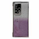For Huawei Mate X2 Electroplating Frame + Glitter Paper Full Coverage Phone Case(Purple) - 1