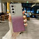 For Samsung Galaxy Z Fold6 Electroplating Frame + Glitter Paper Full Coverage Phone Case(Purple) - 2