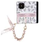 For Huawei Mate X5 / X2 Sketching Flowers Flip Leather Phone Case with Bracelet(Pink) - 1
