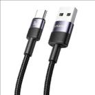 USAMS SJ718 3A USB to USB-C/Type-C Aluminum Alloy Data Cable, Length: 1.2m(Tarnish) - 2