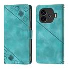 For vivo iQOO Z9 / iQOO Z9 Turbo 5G Skin Feel Embossed Leather Phone Case(Green) - 2