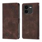 For vivo iQOO Z9x Skin Feel Embossed Leather Phone Case(Brown) - 2