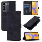 For vivo V27 5G / V27 Pro 5G Global Skin Feel Embossed Leather Phone Case(Black) - 1