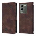 For vivo V29e 5G Global / Y200 5G Global Skin Feel Embossed Leather Phone Case(Brown) - 2