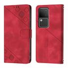 For vivo V30 5G / V30 Pro 5G Global Skin Feel Embossed Leather Phone Case(Red) - 2