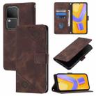 For vivo V30 5G / V30 Pro 5G Global Skin Feel Embossed Leather Phone Case(Brown) - 1