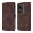 For vivo V30 5G / V30 Pro 5G Global Skin Feel Embossed Leather Phone Case(Brown) - 2