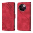 For vivo V30e 5G Global Skin Feel Embossed Leather Phone Case(Red) - 2