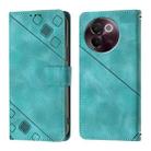 For vivo V30e 5G Global Skin Feel Embossed Leather Phone Case(Green) - 2