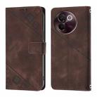 For vivo V30e 5G Global Skin Feel Embossed Leather Phone Case(Brown) - 2