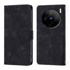 For vivo X100s 5G Skin Feel Embossed Leather Phone Case(Black) - 2