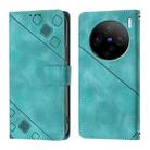 For vivo X100s 5G Skin Feel Embossed Leather Phone Case(Green) - 2