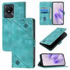 For vivo Y02 / Y02A / Y02t / Y11 2023 Skin Feel Embossed Leather Phone Case(Green) - 1