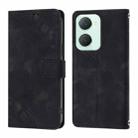 For vivo Y03 4G Global Skin Feel Embossed Leather Phone Case(Black) - 2