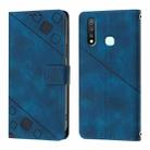 For vivo Y19 / Y5s / U3 / U20 / Z5i Skin Feel Embossed Leather Phone Case(Blue) - 2