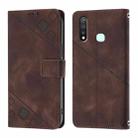 For vivo Y19 / Y5s / U3 / U20 / Z5i Skin Feel Embossed Leather Phone Case(Brown) - 2