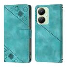 For vivo Y27 4G Global Skin Feel Embossed Leather Phone Case(Green) - 2