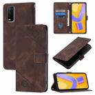 For vivo Y30 4G Global Skin Feel Embossed Leather Phone Case(Brown) - 1