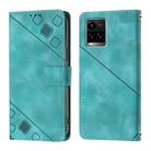 For vivo Y33s 4G Global / Y21 / Y21s / Y21t Skin Feel Embossed Leather Phone Case(Green) - 2