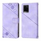 For vivo Y33s 4G Global / Y21 / Y21s / Y21t Skin Feel Embossed Leather Phone Case(Light Purple) - 2