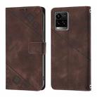 For vivo Y33s 4G Global / Y21 / Y21s / Y21t Skin Feel Embossed Leather Phone Case(Brown) - 2