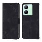 For vivo Y36 4G / 5G Global / Y36 4G India Skin Feel Embossed Leather Phone Case(Black) - 2