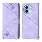 For vivo Y38 5G Skin Feel Embossed Leather Phone Case(Light Purple) - 2