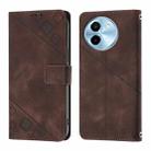 For vivo Y38 5G Skin Feel Embossed Leather Phone Case(Brown) - 2