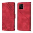For vivo Y52s 5G / Y31s 5G / Y72 5G India Skin Feel Embossed Leather Phone Case(Red) - 2