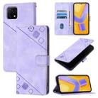 For vivo Y52s 5G / Y31s 5G / Y72 5G India Skin Feel Embossed Leather Phone Case(Light Purple) - 1