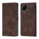 For vivo Y52s 5G / Y31s 5G / Y72 5G India Skin Feel Embossed Leather Phone Case(Brown) - 2