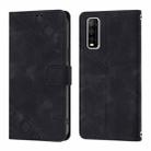 For vivo Y70s Skin Feel Embossed Leather Phone Case(Black) - 2