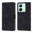 For vivo Y78 5G / Y78+ 5G Global / V29 Lite Skin Feel Embossed Leather Phone Case(Black) - 2