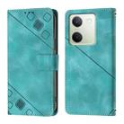 For vivo Y100 5G IDN / Y200e 5G Global Skin Feel Embossed Leather Phone Case(Green) - 2