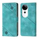 For vivo S19 Pro Skin Feel Embossed Leather Phone Case(Green) - 3