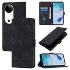 For vivo S19 Skin Feel Embossed Leather Phone Case(Black) - 1