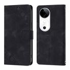 For vivo S19 Skin Feel Embossed Leather Phone Case(Black) - 3