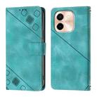 For vivo Y28 4G Skin Feel Embossed Leather Phone Case(Green) - 3