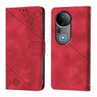 For vivo S20 Pro 5G Skin Feel Embossed Leather Phone Case(Red) - 2