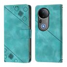 For vivo S20 Pro 5G Skin Feel Embossed Leather Phone Case(Green) - 2