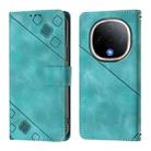 For vivo Y300 5G Skin Feel Embossed Leather Phone Case(Green) - 2