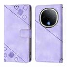 For vivo Y300 5G Skin Feel Embossed Leather Phone Case(Light Purple) - 2