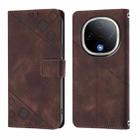 For vivo Y300 5G Skin Feel Embossed Leather Phone Case(Brown) - 2