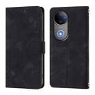 For vivo V50 5G Global Skin Feel Embossed Leather Phone Case(Black) - 2