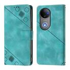 For vivo V50 5G Global Skin Feel Embossed Leather Phone Case(Green) - 2