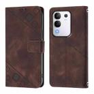 For vivo Y29 4G Global Skin Feel Embossed Leather Phone Case(Brown) - 2