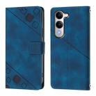 For vivo Y29S 5G / Y04 4G Global Skin Feel Embossed Leather Phone Case(Blue) - 2